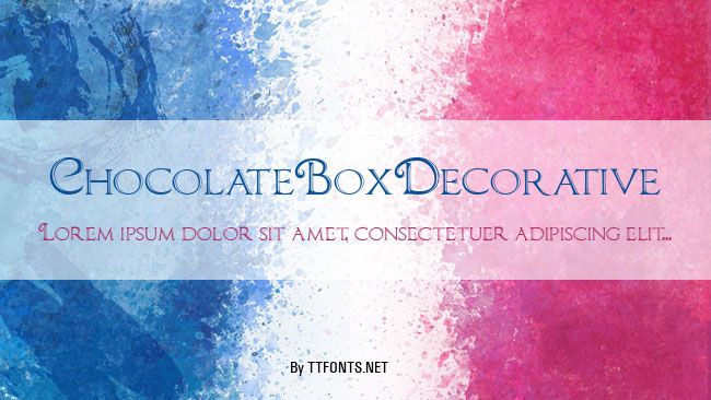 ChocolateBoxDecorative example