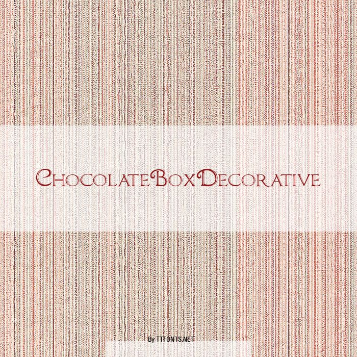 ChocolateBoxDecorative example