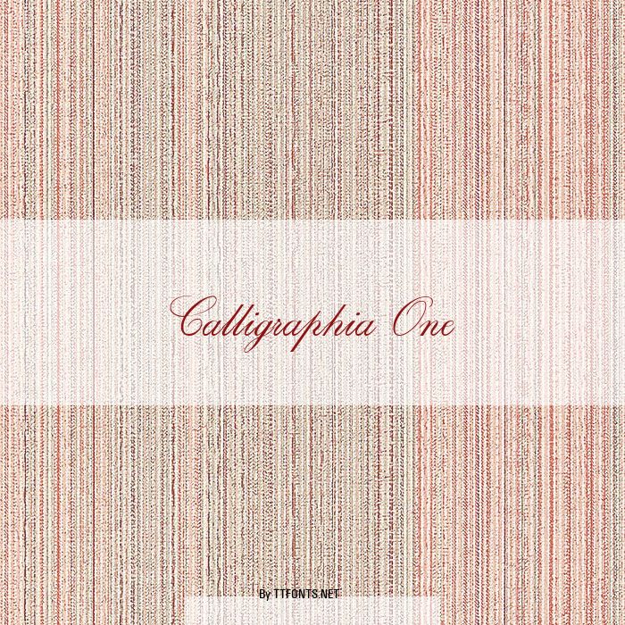 Calligraphia One example