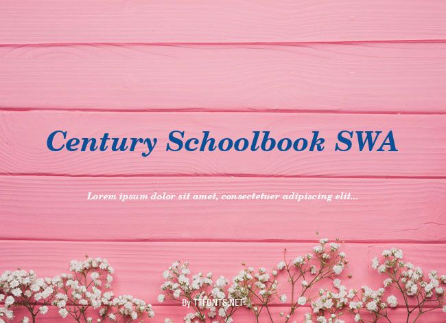 Century Schoolbook SWA example