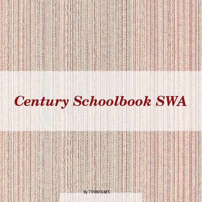 Century Schoolbook SWA example