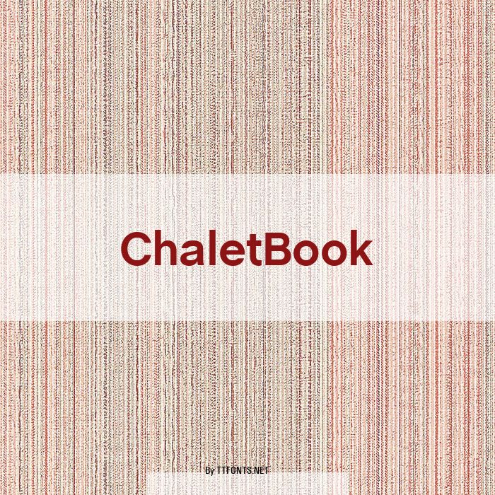 ChaletBook example