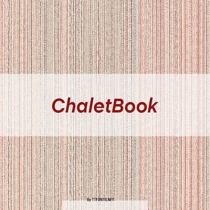 ChaletBook example