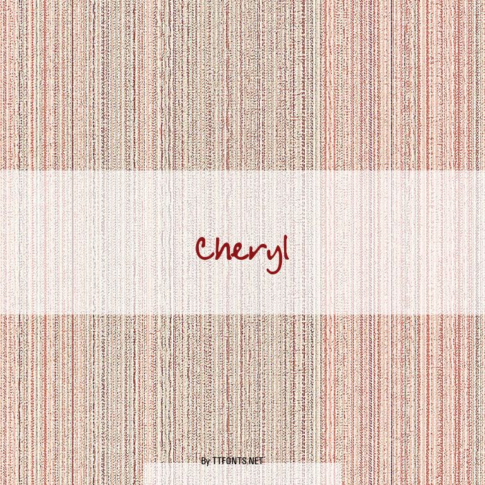 Cheryl example