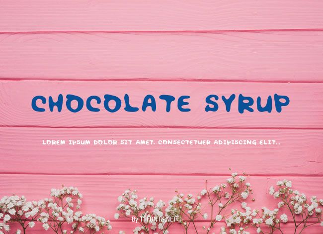 Chocolate syrup example