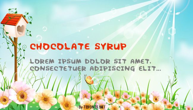 Chocolate syrup example