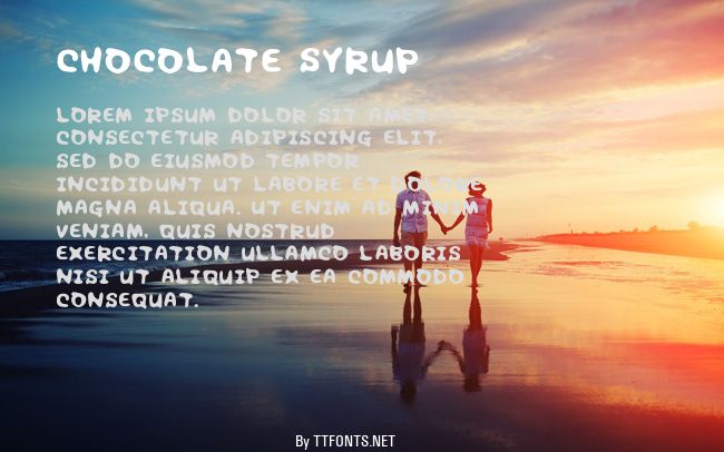Chocolate syrup example