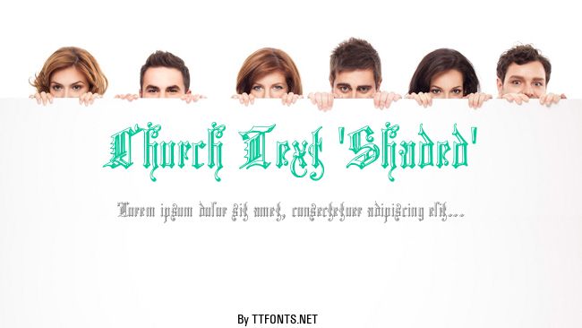 Church Text 'Shaded' example