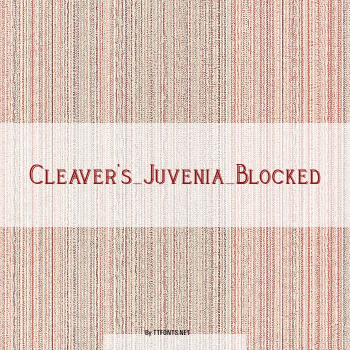Cleaver's_Juvenia_Blocked example