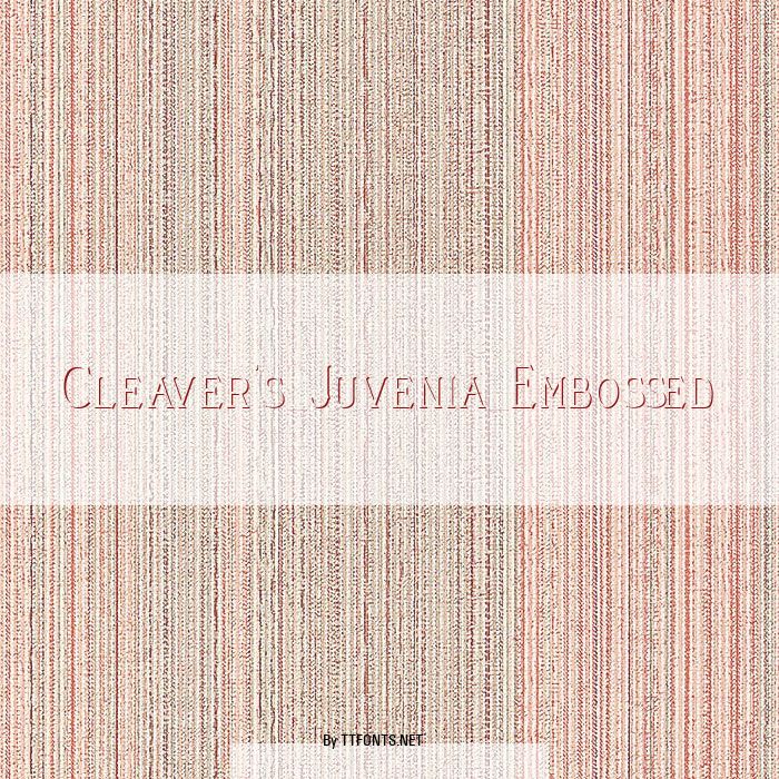 Cleaver's_Juvenia_Embossed example