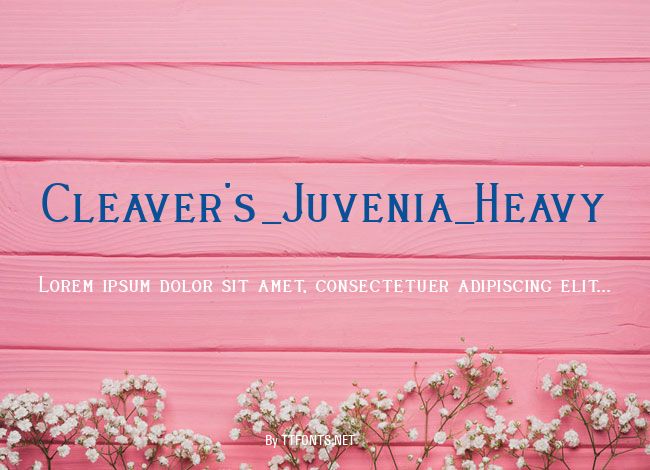 Cleaver's_Juvenia_Heavy example