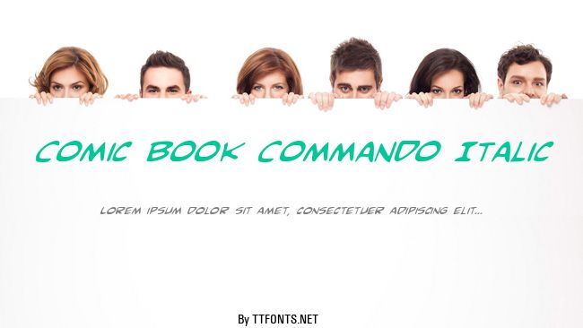 Comic Book Commando Italic example