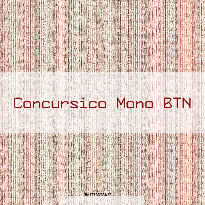Concursico Mono BTN example