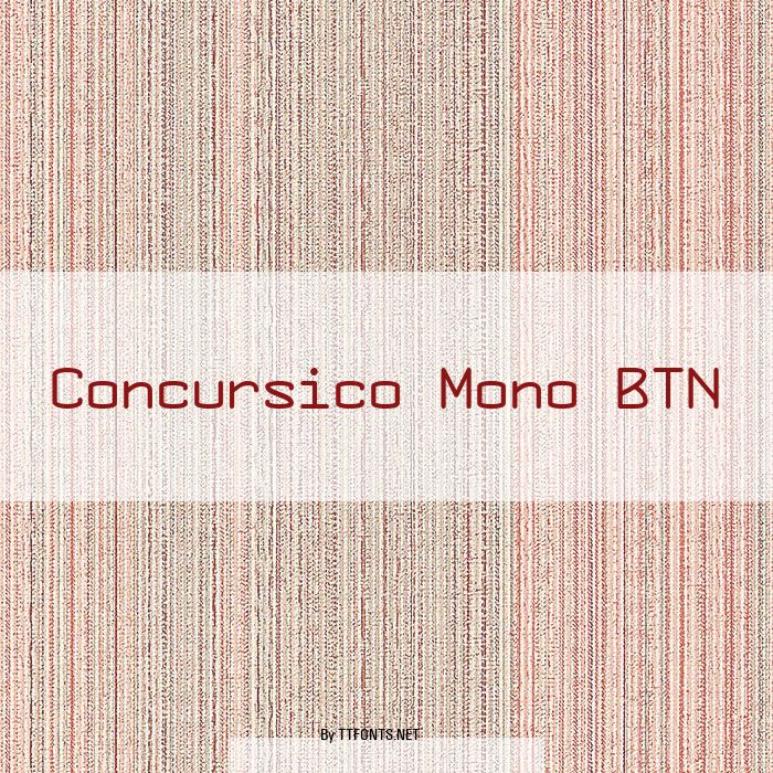 Concursico Mono BTN example