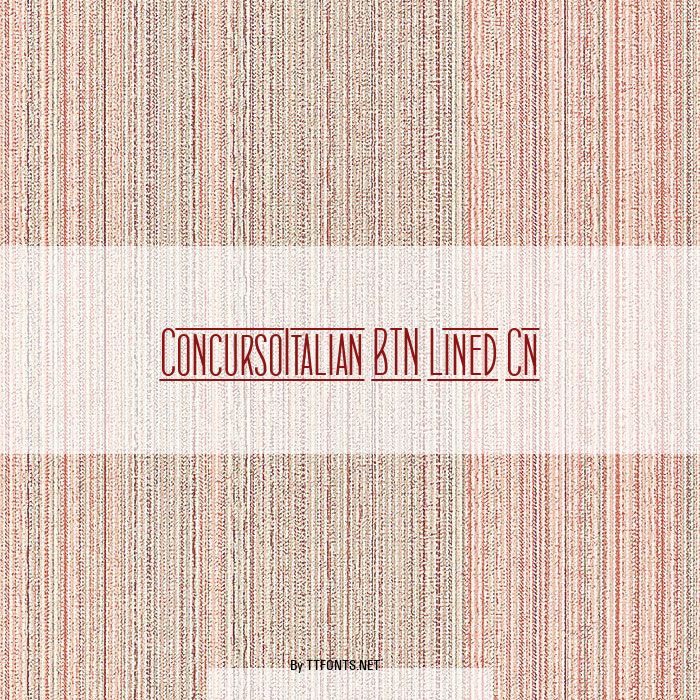 ConcursoItalian BTN Lined Cn example