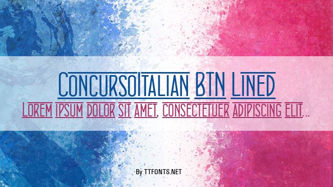 ConcursoItalian BTN Lined example