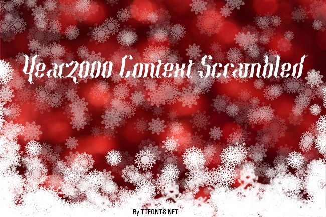 Year2000 Context Scrambled example