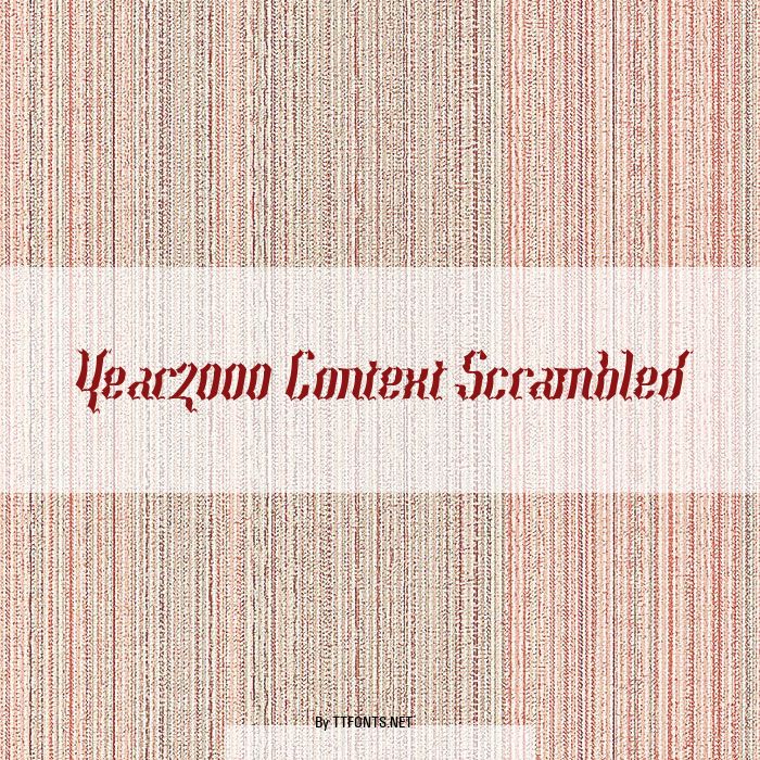 Year2000 Context Scrambled example