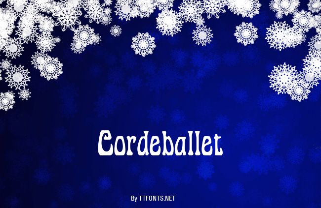 Cordeballet example