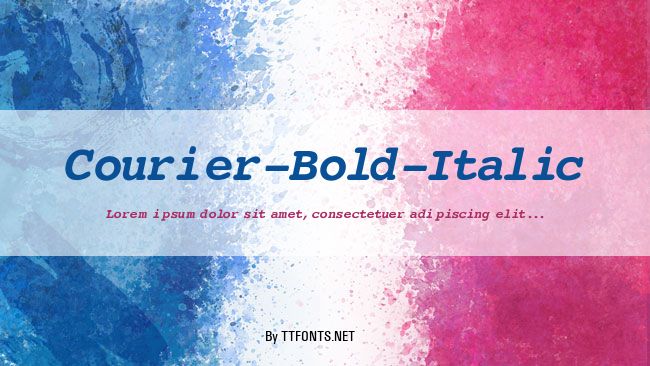 Courier-Bold-Italic example