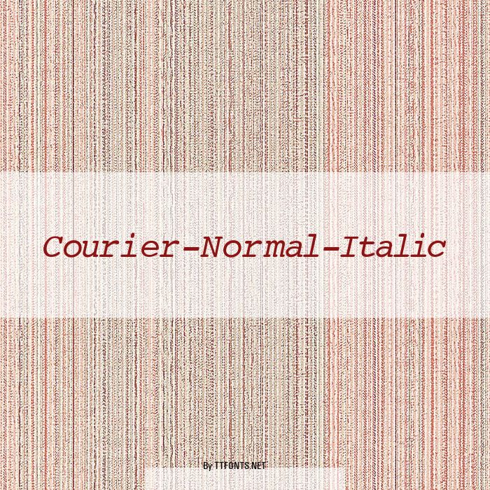 Courier-Normal-Italic example