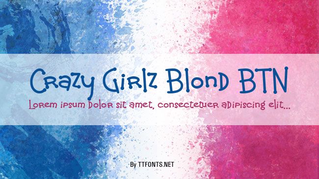 Crazy Girlz Blond BTN example
