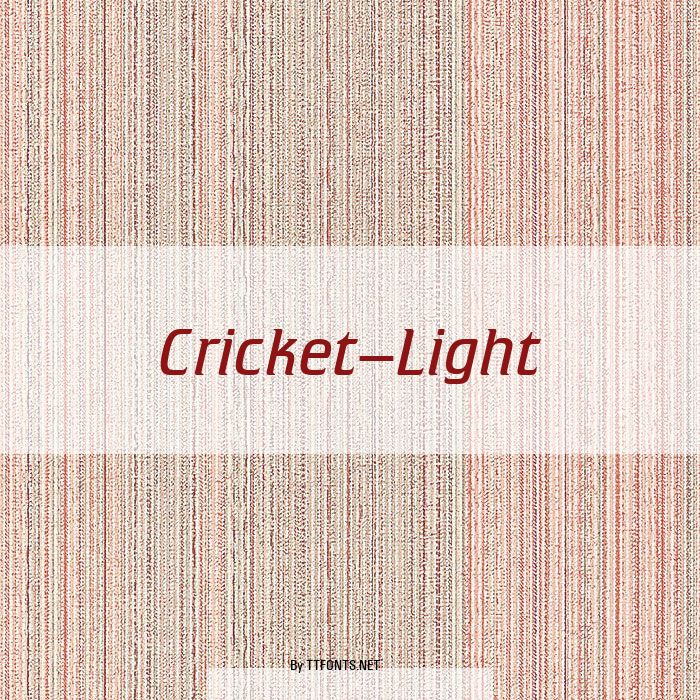 Cricket-Light example