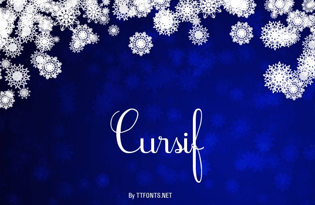 Cursif example