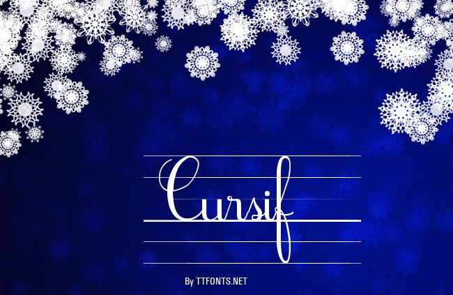 Cursif & Lignes example