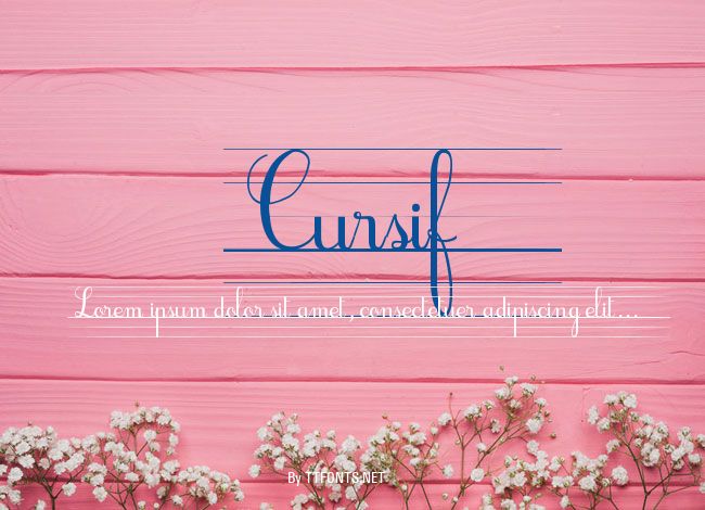 Cursif & Lignes example
