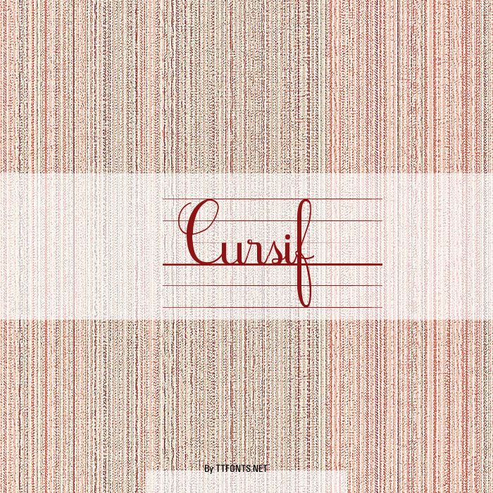 Cursif & Lignes example
