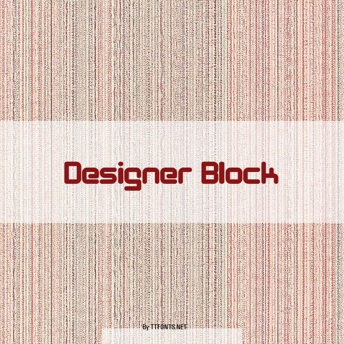Designer Block example