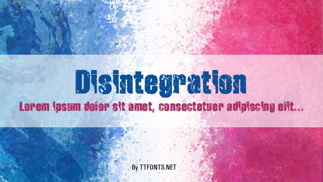 Disintegration example