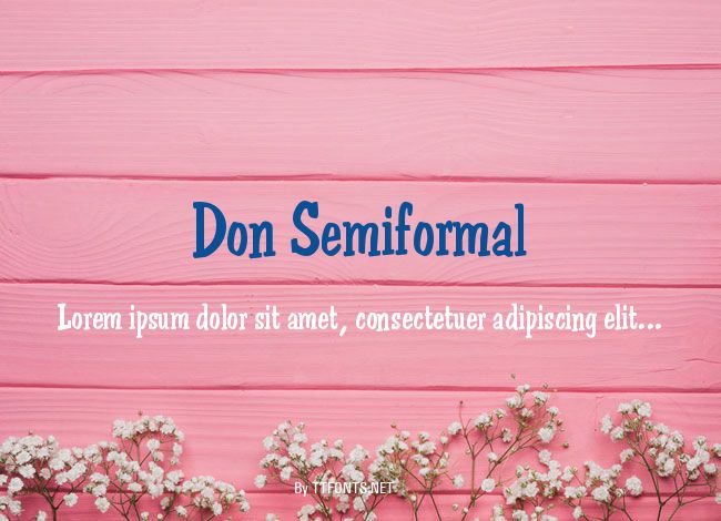 Don Semiformal example