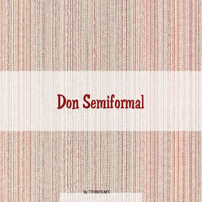 Don Semiformal example