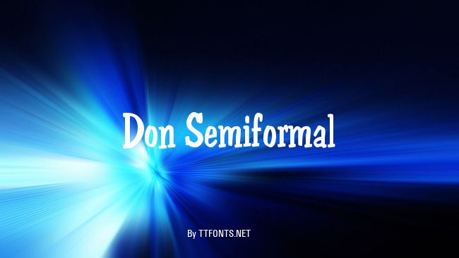 Don Semiformal example