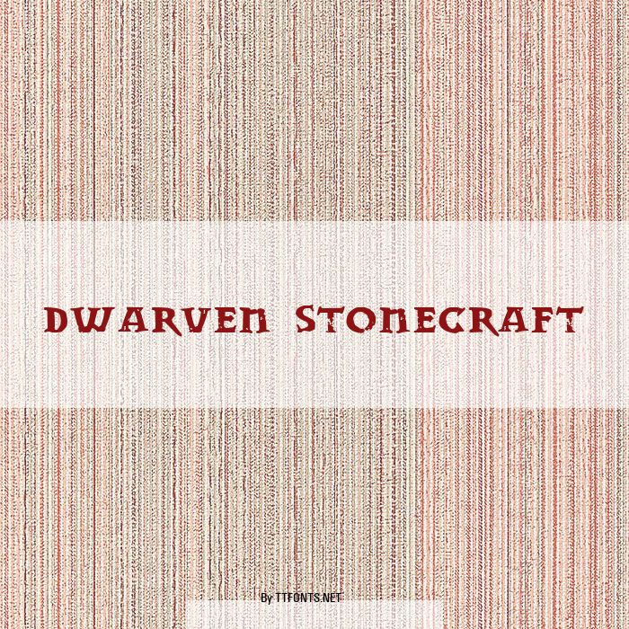 Dwarven Stonecraft example