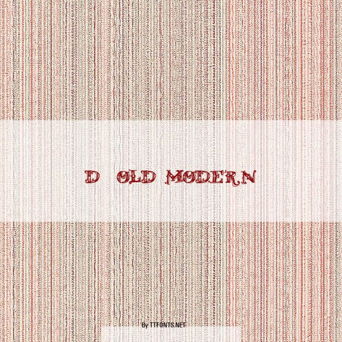 D_OLD MODERN example