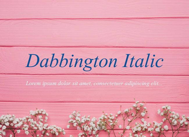 Dabbington Italic example