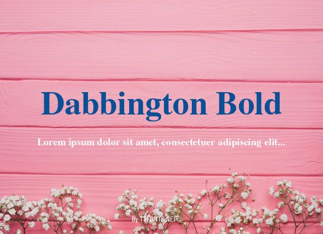Dabbington Bold example