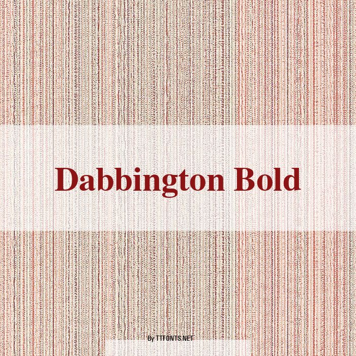 Dabbington Bold example