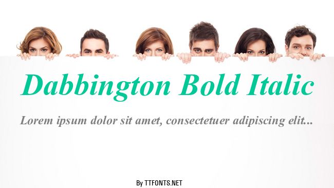 Dabbington Bold Italic example