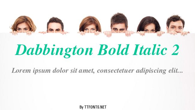 Dabbington Bold Italic 2 example