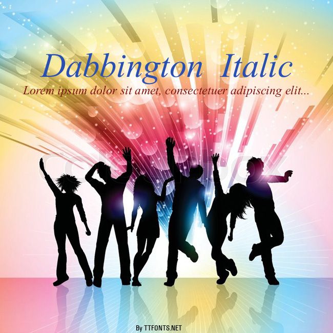 Dabbington  Italic example
