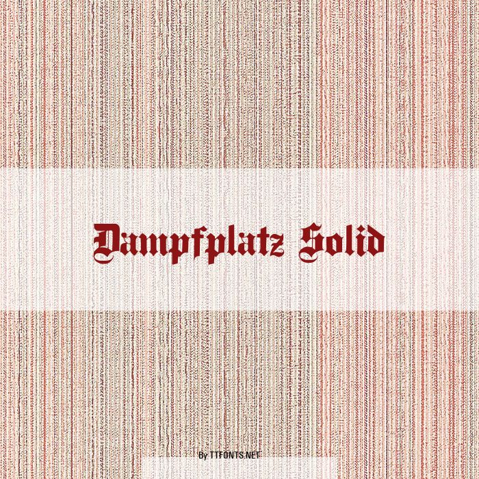 Dampfplatz Solid example