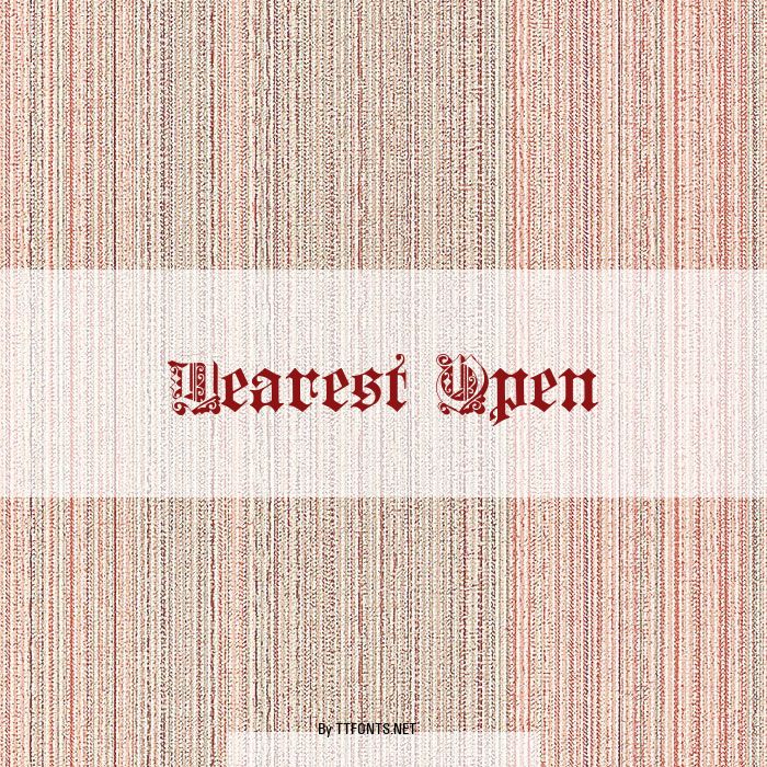 Dearest Open example