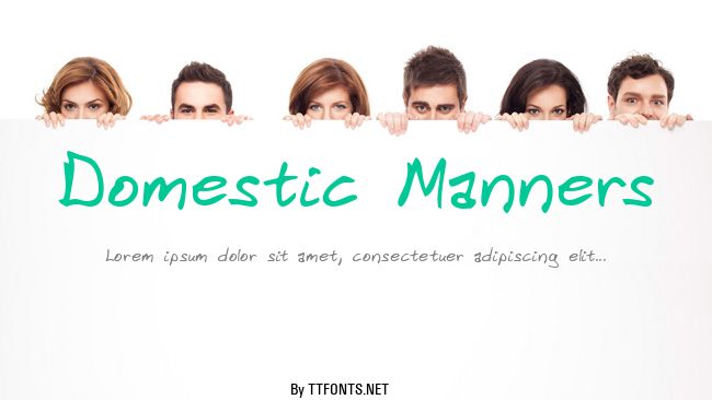 Domestic Manners example