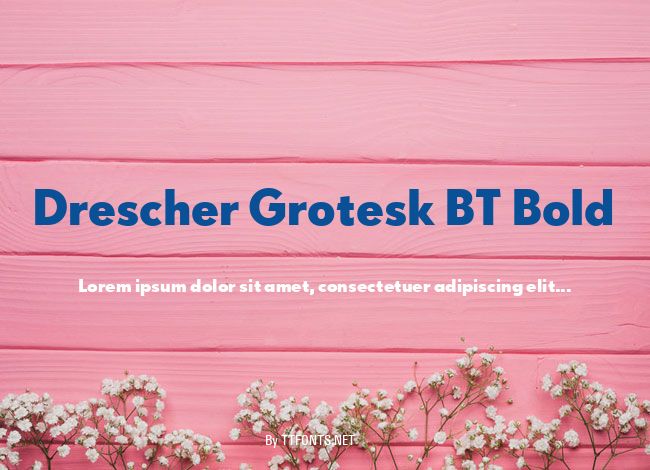 Drescher Grotesk BT Bold example