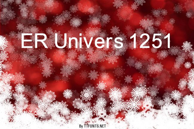 ER Univers 1251 example