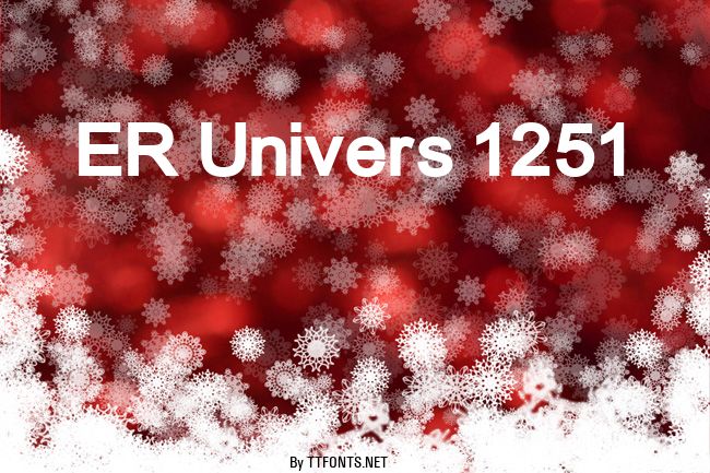 ER Univers 1251 example